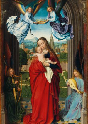 023 044 virgin and child with four angels by gerard david