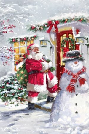 santa at the door